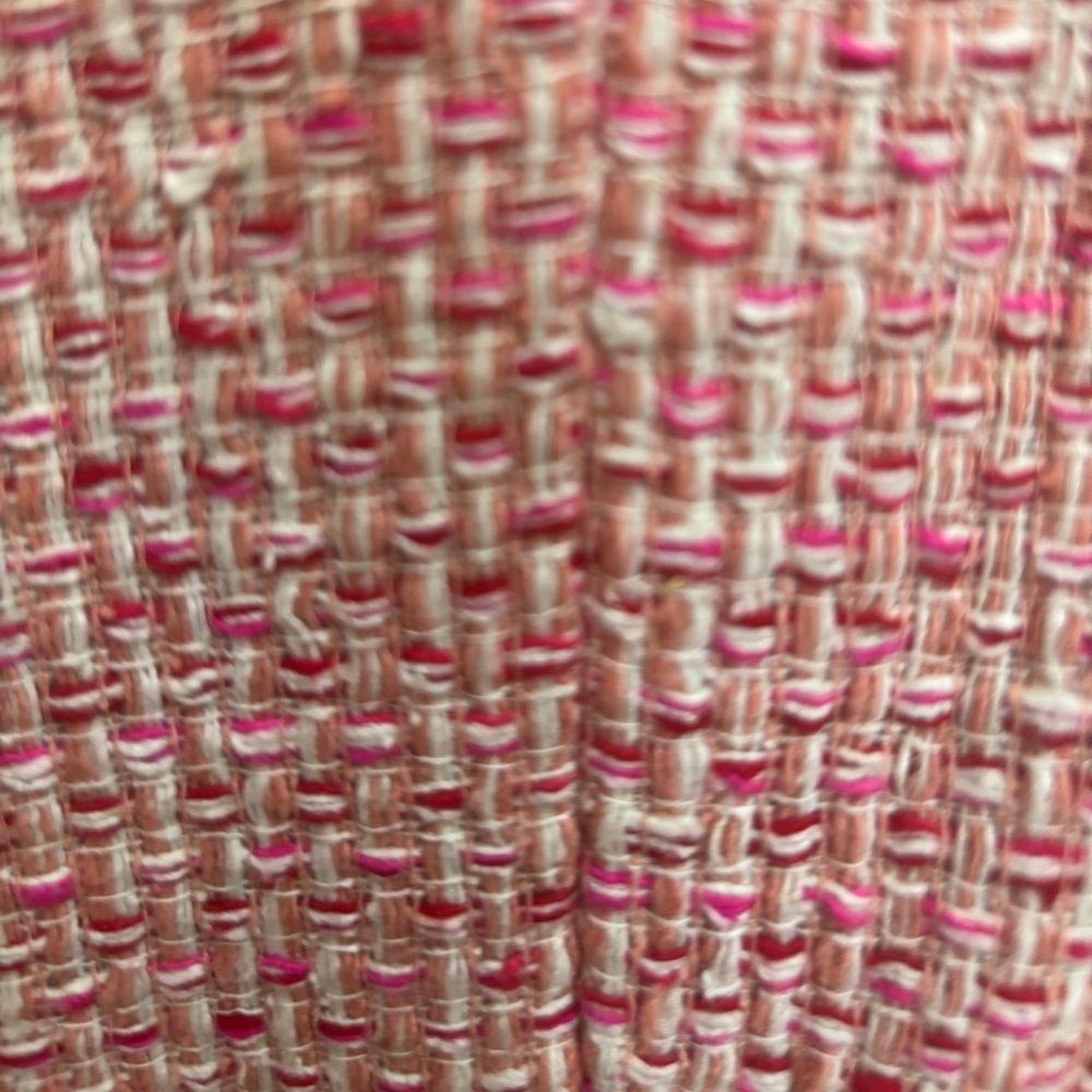 PARISIAN SILK SIGNATURE CLASSIC PINK MULTI TWEED ZIP FRONT BLAZER JACKET SIZE L - Picture 4 of 10